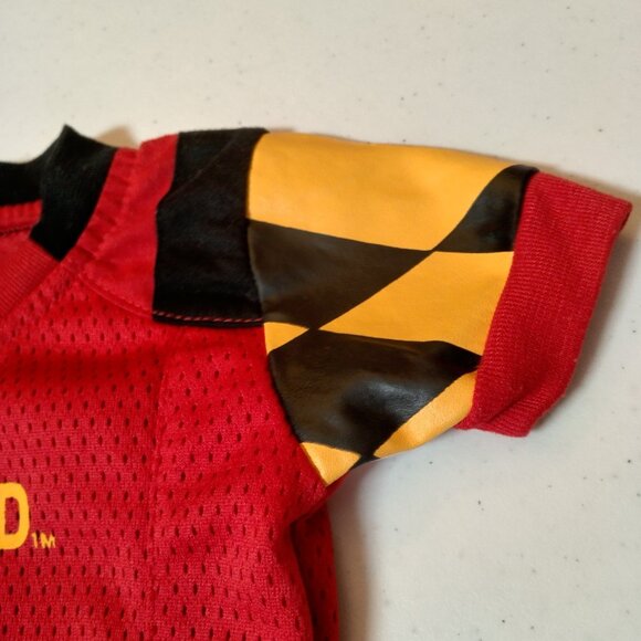 University of Maryland Outfit Baby 0-3M Fast Asleep Romper Terrapins Football - Picture 9 of 14